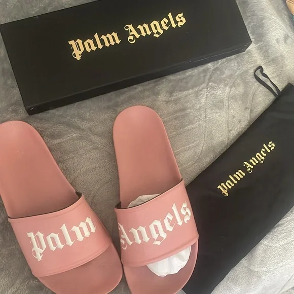 Palm Angels Pink Slide Sandals - Picture 2 of 3